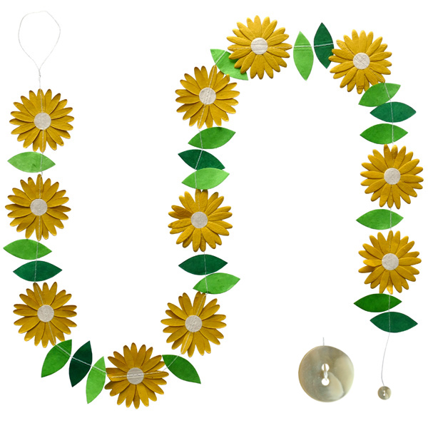 LLA622-Jaune -Daisies Garland